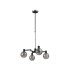 Worcester Swing Arm Telescopic Pendant 4 Light E14 Satin Nickel/Satin Black/Smoke Plated Round Segment Glass-3