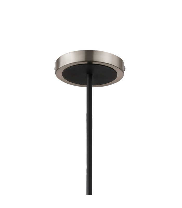 Worcester Swing Arm Telescopic Pendant 4 Light E14 Satin Nickel/Satin Black/Smoke Plated Round Segment Glass-4