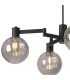 Worcester Swing Arm Telescopic Pendant 4 Light E14 Satin Nickel/Satin Black/Smoke Plated Round Segment Glass-5