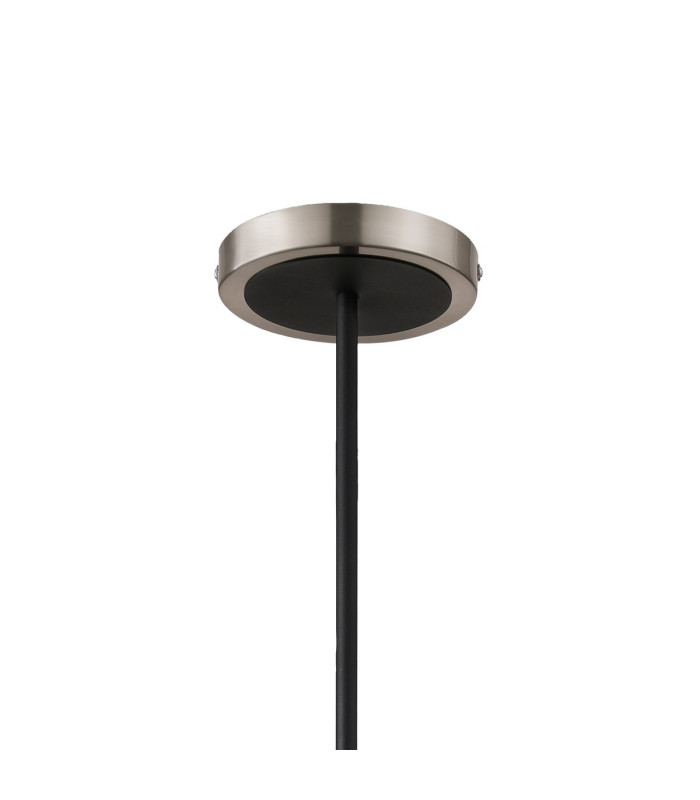 Worcester Swing Arm Telescopic Pendant 4 Light E14 Satin Nickel/Satin Black/White Round Speckled Glass-5