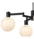 Worcester Swing Arm Telescopic Pendant 4 Light E14 Satin Nickel/Satin Black/White Round Speckled Glass-6