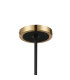 Worcester Swing Arm Telescopic Pendant 5 Light E14 Brass/Satin Black/Smoke Striped Cylinder Glass-9