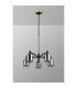 Worcester Swing Arm Telescopic Pendant 5 Light E14 Brass/Satin Black/Smoke Striped Cylinder Glass-10