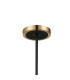Worcester Swing Arm Telescopic Pendant 5 Light E14 Brass/Satin Black/Amber Twisted Cylinder Glass-9