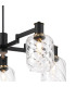 Worcester Swing Arm Telescopic Pendant 5 Light E14 Brass/Satin Black/Clear Twisted Cylinder Glass-6