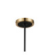 Worcester Swing Arm Telescopic Pendant 5 Light E14 Brass/Satin Black/Clear Twisted Cylinder Glass-9