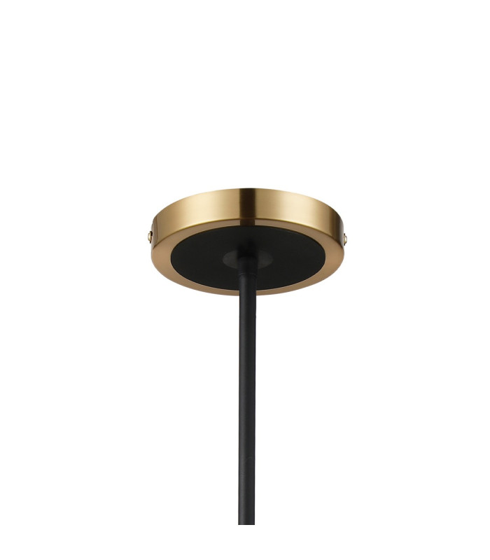 Worcester Swing Arm Telescopic Pendant 5 Light E14 Brass/Satin Black/Smoke Twisted Cylinder Glass-9