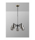 Worcester Swing Arm Telescopic Pendant 5 Light E14 Brass/Satin Black/Smoke Twisted Cylinder Glass-10