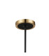 Worcester Swing Arm Telescopic Pendant 5 Light E14 Brass/Satin Black/Amber Uniform Dimple Cylinder Glass-9