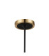 Worcester Swing Arm Telescopic Pendant 5 Light E14 Brass/Satin Black/Clear Uniform Dimple Cylinder Glass-9