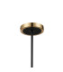Worcester Swing Arm Telescopic Pendant 5 Light E14 Brass/Satin Black/Amber Fade Wine Glass Glass-9