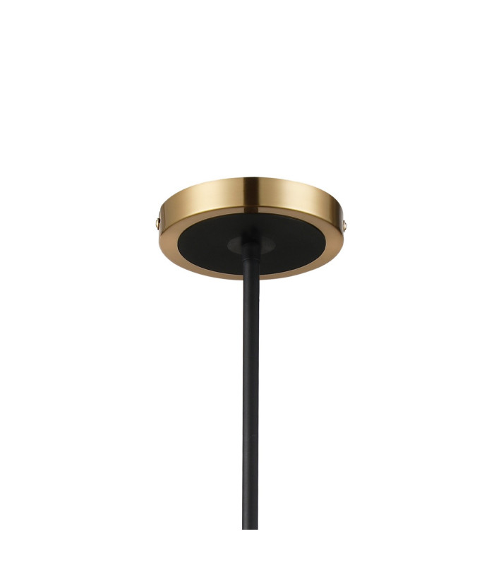 Worcester Swing Arm Telescopic Pendant 5 Light E14 Brass/Satin Black/Amber Fade Wine Glass Glass-9