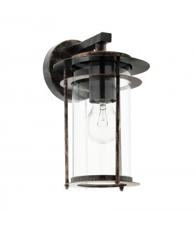 1 Light Outdoor Wall Lantern Antique Copper IP44, E27 - 1