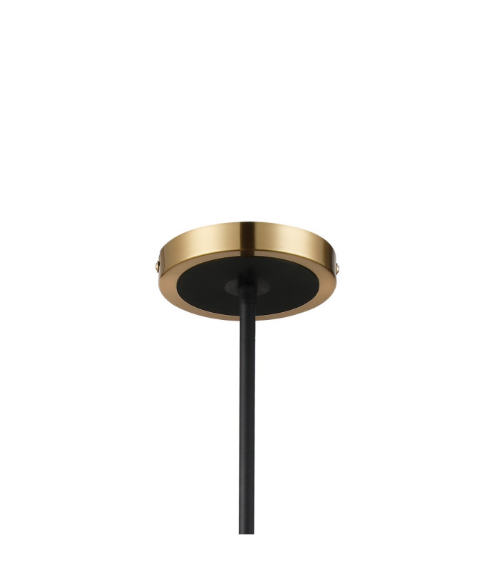 Worcester Swing Arm Telescopic Pendant 5 Light E14 Brass/Satin Black/Smoke Fade Wine Glass Glass-9