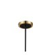 Worcester Swing Arm Telescopic Pendant 5 Light E14 Brass/Satin Black/Amber Plated Round Segment Glass-5