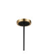 Worcester Swing Arm Telescopic Pendant 5 Light E14 Brass/Satin Black/Clear Round Textured Diamond Pattern Glass-5