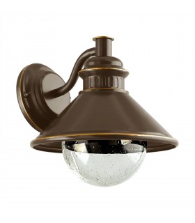 1 Light Outdoor Wall Downlight Brown, Copper IP44, E27 - 1