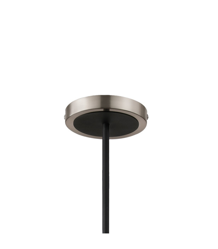Worcester Swing Arm Telescopic Pendant 5 Light E14 Satin Nickel/Satin Black/Clear Striped Cylinder Glass-8