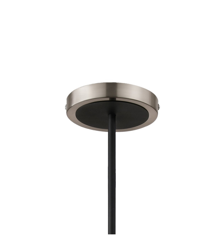 Worcester Swing Arm Telescopic Pendant 5 Light E14 Satin Nickel/Satin Black/Smoke Striped Cylinder Glass-8