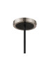 Worcester Swing Arm Telescopic Pendant 5 Light E14 Satin Nickel/Satin Black/Amber Twisted Cylinder Glass-8