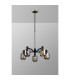 Worcester Swing Arm Telescopic Pendant 5 Light E14 Satin Nickel/Satin Black/Smoke Twisted Cylinder Glass-3
