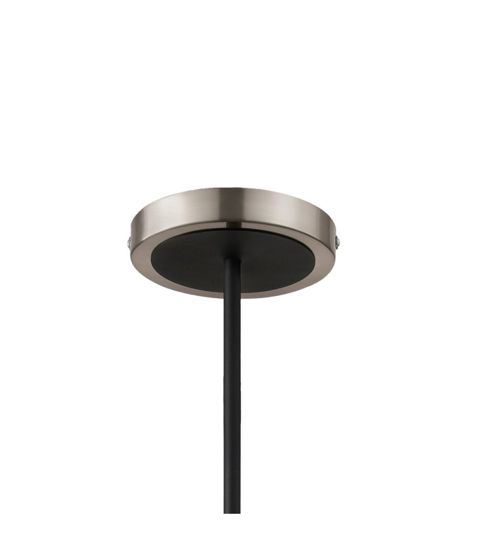 Worcester Swing Arm Telescopic Pendant 5 Light E14 Satin Nickel/Satin Black/Smoke Twisted Cylinder Glass-8