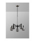 Worcester Swing Arm Telescopic Pendant 5 Light E14 Satin Nickel/Satin Black/Smoke Twisted Cylinder Glass-10