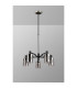 Worcester Swing Arm Telescopic Pendant 5 Light E14 Satin Nickel/Satin Black/Smoke Uniform Dimple Cylinder Glass-10