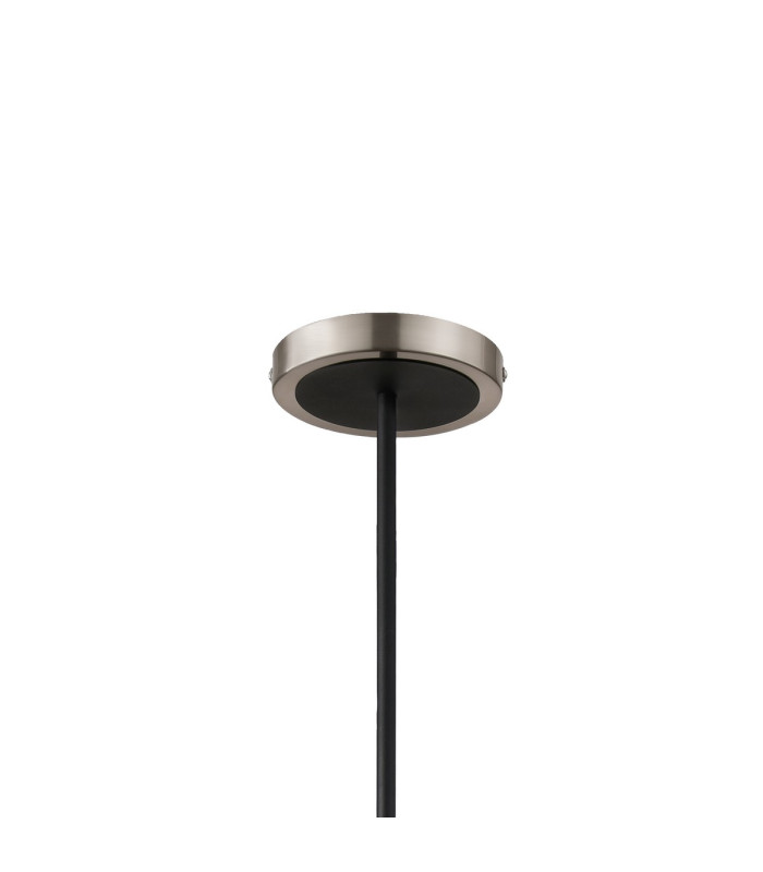 Worcester Swing Arm Telescopic Pendant 5 Light E14 Satin Nickel/Satin Black/Amber Fade Wine Glass Glass-5