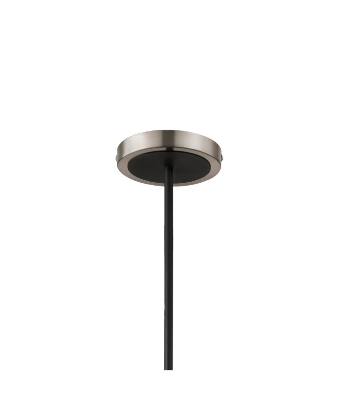Worcester Swing Arm Telescopic Pendant 5 Light E14 Satin Nickel/Satin Black/White Round Speckled Glass-7
