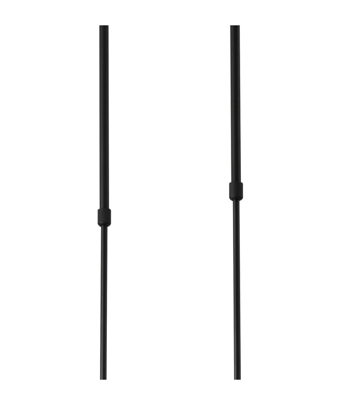Worcester Swing Arm Telescopic Linear Pendant 6 Light E14 Brass/Satin Black/Amber Striped Cylinder Glass-7