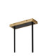 Worcester Swing Arm Telescopic Linear Pendant 6 Light E14 Brass/Satin Black/Clear Striped Cylinder Glass-6