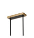 Worcester Swing Arm Telescopic Linear Pendant 6 Light E14 Brass/Satin Black/Smoke Striped Cylinder Glass-6