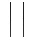 Worcester Swing Arm Telescopic Linear Pendant 6 Light E14 Brass/Satin Black/Smoke Striped Cylinder Glass-7