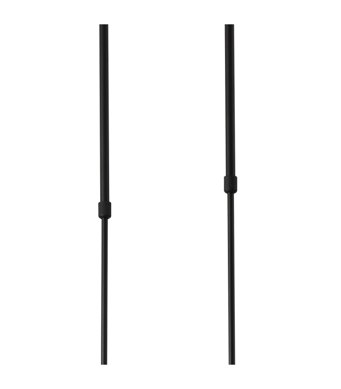 Worcester Swing Arm Telescopic Linear Pendant 6 Light E14 Brass/Satin Black/Smoke Striped Cylinder Glass-7
