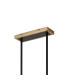 Worcester Swing Arm Telescopic Linear Pendant 6 Light E14 Brass/Satin Black/Amber Twisted Cylinder Glass-6