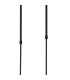 Worcester Swing Arm Telescopic Linear Pendant 6 Light E14 Brass/Satin Black/Amber Twisted Cylinder Glass-7