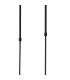 Worcester Swing Arm Telescopic Linear Pendant 6 Light E14 Brass/Satin Black/Clear Twisted Cylinder Glass-7