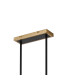 Worcester Swing Arm Telescopic Linear Pendant 6 Light E14 Brass/Satin Black/Smoke Uniform Dimple Cylinder Glass-6