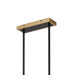 Worcester Swing Arm Telescopic Linear Pendant 6 Light E14 Brass/Satin Black/Amber Fade Wine Glass Glass-6