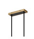 Worcester Swing Arm Telescopic Linear Pendant 6 Light E14 Brass/Satin Black/Smoke Fade Wine Glass Glass-6