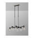 Worcester Swing Arm Telescopic Linear Pendant 6 Light E14 Satin Nickel/Satin Black/Clear Striped Cylinder Glass-9