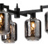 Worcester Swing Arm Telescopic Linear Pendant 6 Light E14 Satin Nickel/Satin Black/Smoke Twisted Cylinder Glass-7