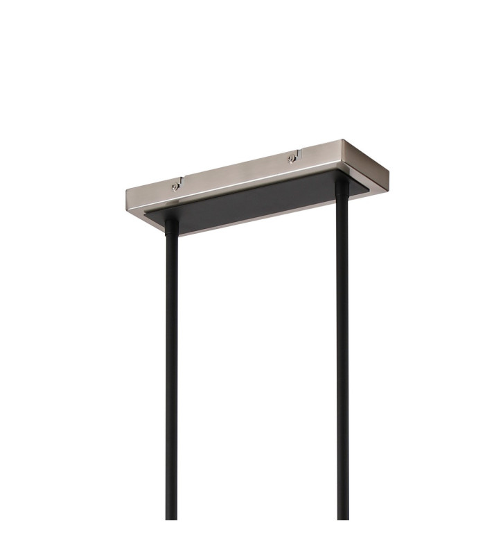 Worcester Swing Arm Telescopic Linear Pendant 6 Light E14 Satin Nickel/Satin Black/Amber Fade Wine Glass Glass-5