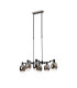 Worcester Swing Arm Telescopic Linear Pendant 6 Light E14 Satin Nickel/Satin Black/Smoke Fade Wine Glass Glass-1