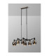 Worcester Swing Arm Telescopic Linear Pendant 6 Light E14 Satin Nickel/Satin Black/Smoke Fade Wine Glass Glass-3