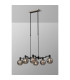 Worcester Swing Arm Telescopic Linear Pendant 6 Light E14 Satin Nickel/Satin Black/Smoke Plated Round Segment Glass-3