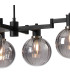 Worcester Swing Arm Telescopic Linear Pendant 6 Light E14 Satin Nickel/Satin Black/Smoke Plated Round Segment Glass-7