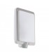 1 Light Outdoor Flush Wall Light with PIR Motion Sensor Stainless Steel, White IP44, E27 - 1