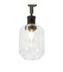 Worcester 60cm Swing Arm Flush Ceiling 3 Light E14 Brass/Satin Black/Clear Striped Cylinder Glass-8